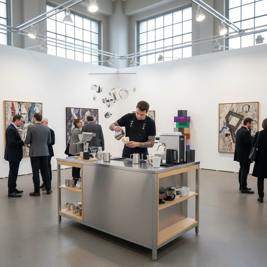 Contemporary Istanbul sanat fuarı kahve servisi