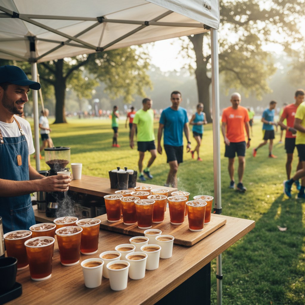 Nike Run Club sportif etkinlik sonrası kahve
